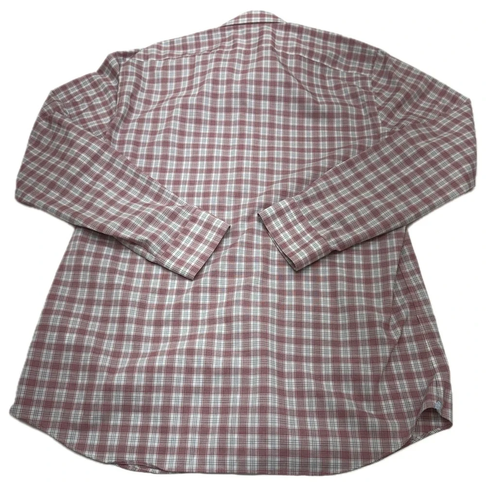 Banana Republic Shirt Mens XL Red Plaid Button Down Preppy Office Professional
